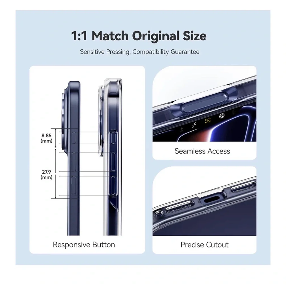 iPhone 17 Pro Max Clear Protective Phone Case